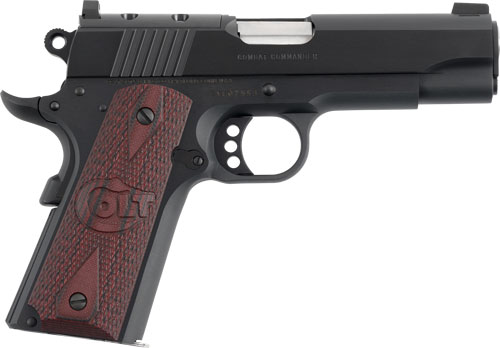 Colt Optic Ready Combat Commander Handgun .38 Super 9RD Magazine 4.25" Black with G10 Black Cherry Grips