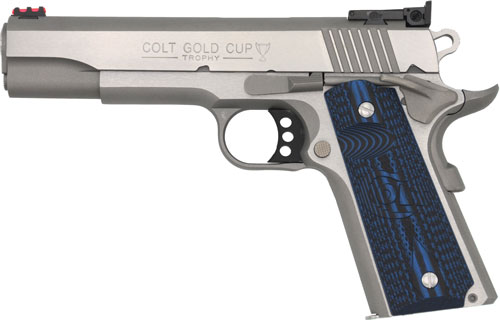 Colt Gold Cup Handgun .45 Auto 8RD Magazine 5" Barrel Stainless Finish G10 Grips