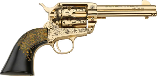 Pietta Keepers of the Plains .357 Magnum Revolver (4.75 in) Gold Engraved