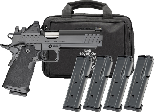 Springfield Gear Pac DS Prodigy AOS Handgun 9MM Luger 20(1)&17(3)rd Magazines 5" Barrel Green Dot & Bag Fiber Front