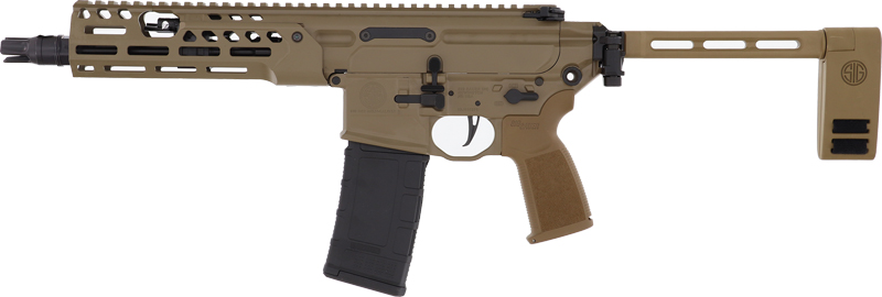 SIG SAUER MCX SPEAR LT IR 300 AAC Blackout 9in Pistol (FDE Cerakote) with Folding Brace