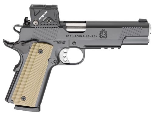 Springfield Armory 1911 Operator Handgun .45 ACP 8RD Magazines (2) 5" Barrel Black with Aimpoint COA Red Dot
