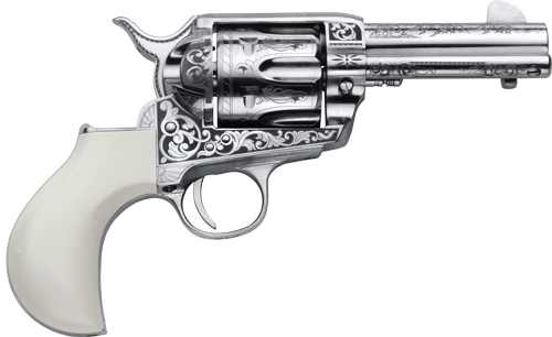 Cimarron Firearms Huckleberry Handgun .45 Colt 6RD Capacity 3.5" Barrel Nickel Finish Poly Ivory Grip