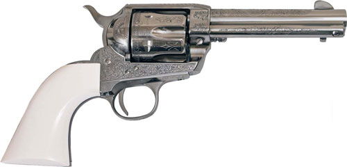 CIMARRON Frontier .357 Mag 4.75" Pre-War Nickel Engraving Revolver PP400LNI