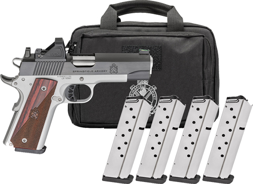 Springfield Gear Pac 1911 Ronin AOS Handgun .45 Auto 8RD Magazines(4) 4.25" Barrel Green Dot & Bag