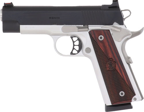 SPRINGFIELD 1911 RONIN 9MM 4in. - 10RD SS/BLUED WOOD GRIPS-img-0