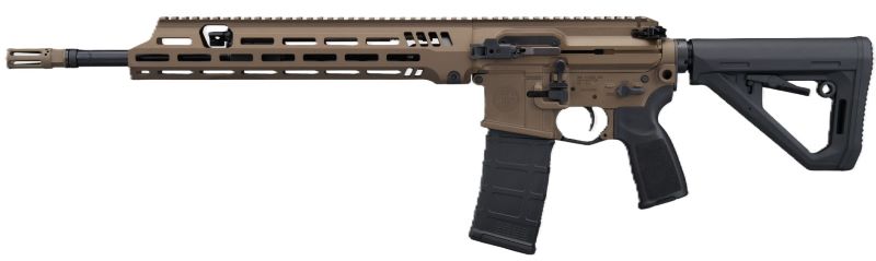 SIG516 Gen3 Rifle 5.56 30RD MAG (1) 16" Barrel Bronze Cerakote Tele Stock Aluminum M-LOK Handguard