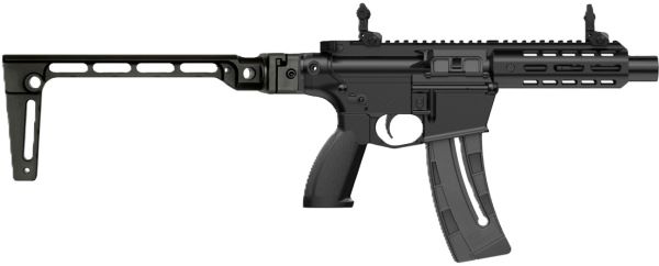 Retay RA1522 Pistol .22 LR 25RD Magazine 8" Threaded Barrel Black Aluminum M-LOK Forend Folding Stock