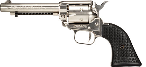 Heritage Rough Rider .22 LR 4.75" Nickel Revolver (Polymer Star Grips)