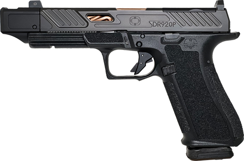 Shadow Systems DR92OP Elite Optic Cut Handgun 9MM Luger 15RD Magazine 4" Bronze Barrel Compensated Black Frame/Slide