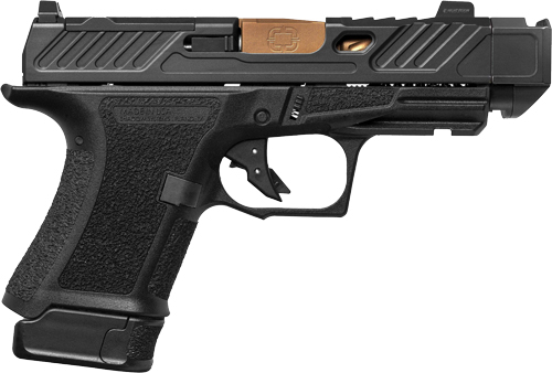 Shadow Systems CR920P Elite Slide Cut Handgun 9MM Luger 13RD Magazine 3.41" Bronze Barrel Spiral Comp Black Frame