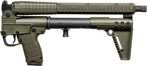 Kel-Tec SUB2K10GLKGRN SUB2000 Gen3 10mm Auto 15+1 16.15" Black Threaded Barrel, OD Green Picatinny Rail Receiver, M-LOK Handguard, Rotating Forend, 3 Position Adj OD Green - Kel-Tec - Best Price $528.26