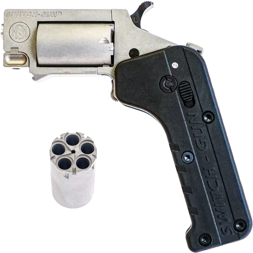 Standard Mfg Switch Gun Handgun Combo .22 WMR & .22 LR 5RD Capacity .75" Barrel Silver with Black Grip