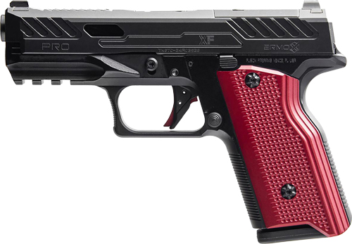 Fusion Firearms XF PRO Black Handgun 9MM Luger 15RD Magazines(2) 4" Barrel Interchangeable Black/Red Grips