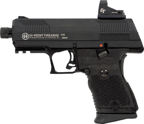 Hi Point Yeet Cannon Handgun 9MM Luger 10RD Magazine 4.12" Threaded Barrel Black with Crimson Trace Red Dot Sight