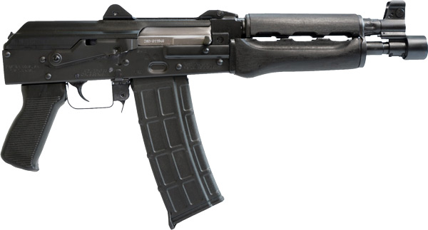 Zastava ZPAP85 AK-47 Pistol Bulged Trunnion 1.5MM Receiver - Stained Wood Handguard | 5.56NATO | 10" Chrome Lined Barrel