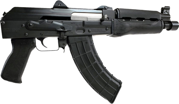 Zastava ZPAP92 AK-47 Pistol Bulged Trunnion 1.5MM Receiver - Stained Wood Handguard | 7.62X39 | 10" Chrome Lined Barrel