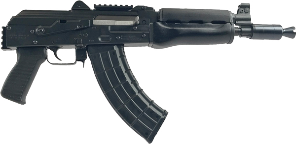 Zastava ZPAP92 AK-47 Pistol Bulged Trunnion 1.5MM Receiver - Stained Wood Handguard | 7.62X39 | 10" Chrome Lined Barrel | Booster Brake | Rear Trunnion Picatinny Rail