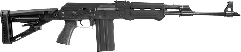 Zastava PAP M77 AK Sporting Rifle Bulged Trunnion 1.5MM Receiver - Black | .308 Win / 7.62 NATO | 19.7" Chrome Lined Barrel | 20RD | Polymer Furniture | Adjustable Gas System