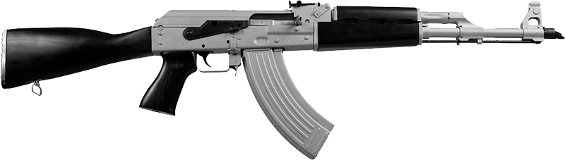 Zastava Zpapm70 AK Rifle "Silver" Cerakote and Black Hardwood Furniture | 7.62X39 | Buldged Trunnion, 1.5MM Receiver, Chrome Lined Barrel