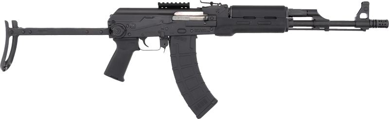 Zastava ZAPM70 AK 7.62x39 Under Folder stock Houge Grip Bulged Trunnion 1.5MM Receiver Chrome lined Bbl. 16.5 1x30rd Bayonet lug Scope mount