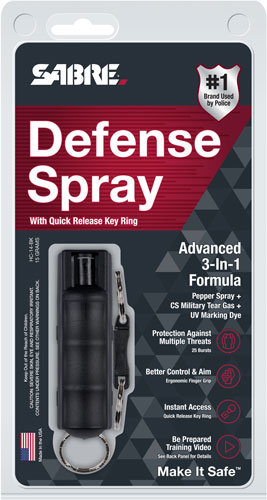 Sabre 3-IN-1 HC-14-BK 3-in-1 Defense Pepper Spray .54 oz