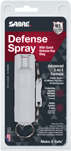 Sabre Hardcase Pepper Spray; Gray HC-14-LG-02