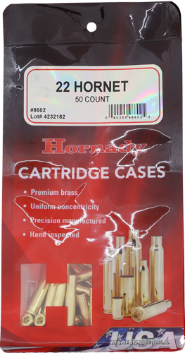 Hornady 8602 Unprimed Cases Cartridge 22 Hornet Rifle-img-0