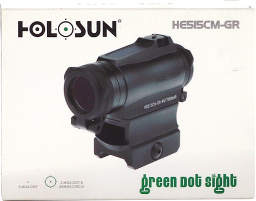 Holosun Elite HE515CM-GR 20mm Micro Red Dot Sight (Green Multi-Reticle: 2 MOA Dot / 65 MOA Circle)