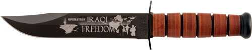 Ka-Bar Knives INC Usmc Operation Iraqi Freedom 7" W/Leather Shth 2-9128-9