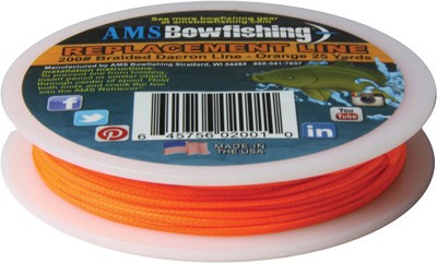 AMS Bowfishing Replacement Line Orange #200 25 Yards L20-25-ORG - AMS for sale at TheGunDock