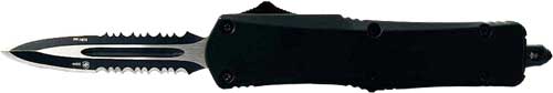 TEMPLAR KNIFE LARGE OTF BLACK RUBBER 3.5" BLACK DAGGER-img-0
