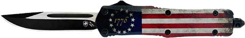 Templar Knife LBRF331 Large OTF Betsy Ross Flag 3.5" Black Drop Point