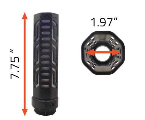 LANCER LCH5 CARBON FIBER SUPPRESSOR COVER 7.75"