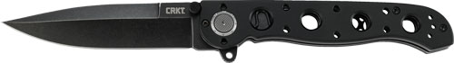 CRKT M16-03DB 3.58" D2 Steel Folding Knife, Black Aluminum Handle