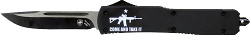 Templar Knife Slim OTF Come AND Take IT AR 3.1" Black DP MAR15331