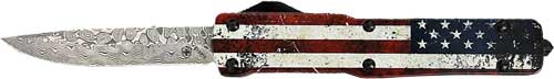 Templar Knife MAUS34 Slim OTF US Flag 3.5" Damascus Drop Point