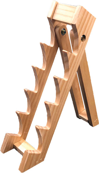 ABKT WOOD KNIFE DISPLAY STAND HOLDS 5 KNIVES 10.25″X2.3″x6″<