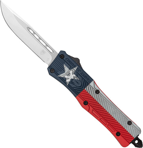 Cobratec Knives Medium Ctk1 OTF Texas State Flag Crkte 3" Drop MTXCTK1MDNS