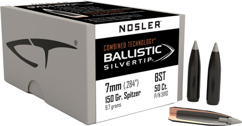 NOSLER BULLETS 7MM .284 - 150GR BALLISTIC SILVER TIP 50C-img-2