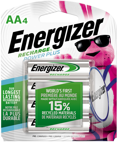 Energizer Rechargable Power Plus Batteries AA 4 Pack! NH15BP-4
