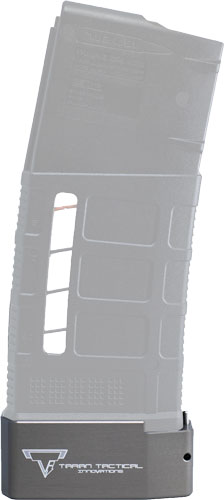 Taran TI 308 PMAG BASE PAD - +5/6 FLAT Titanium GRAY