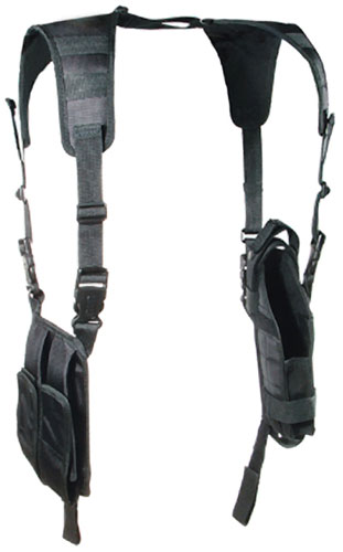 UTG PVCH175B Vertical Shoulder Holster for Medium-Large Handguns, Black