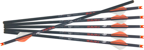 Ravin R18 Arrow .003 6pk 16" 350gr Carbon Brass Nock - Ravin Crossbows