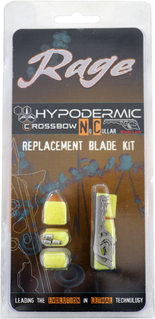 Rage R38205 Hypodermic XBow No-Collar Replacement Blade Kit