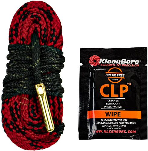 KleenBore Rope Pull Through Cleaner with BreakFree CLP Wipe