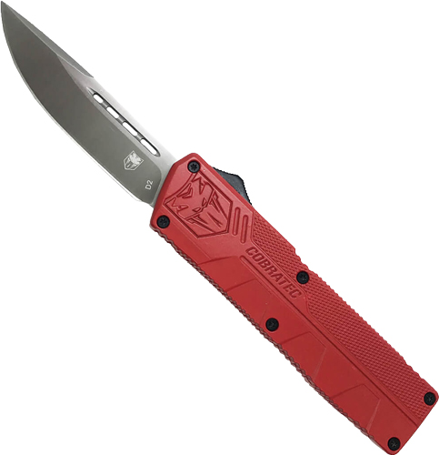Cobratec RDCTLWDNS Lightweight OTF Knife Red 3.25" Drop Point