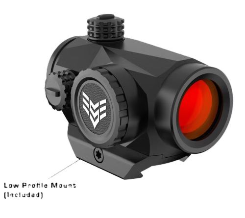 Swampfox Optics Liberator II Mini Dot 1x 22mm 2 MOA Red Dot Sight (Multi-Reticle)