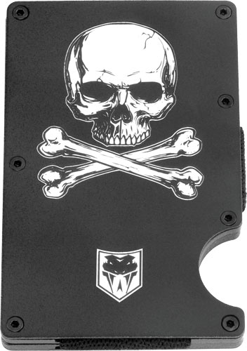 Cobratec Knives Rfid Jolly Roger Aluminum Wallet & Money Clip RFIDJR