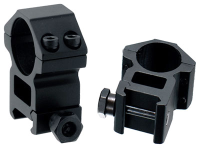 UTG RGWM30H4 30mm High Profile Matte Black Rings for Picatinny/Weaver Rails